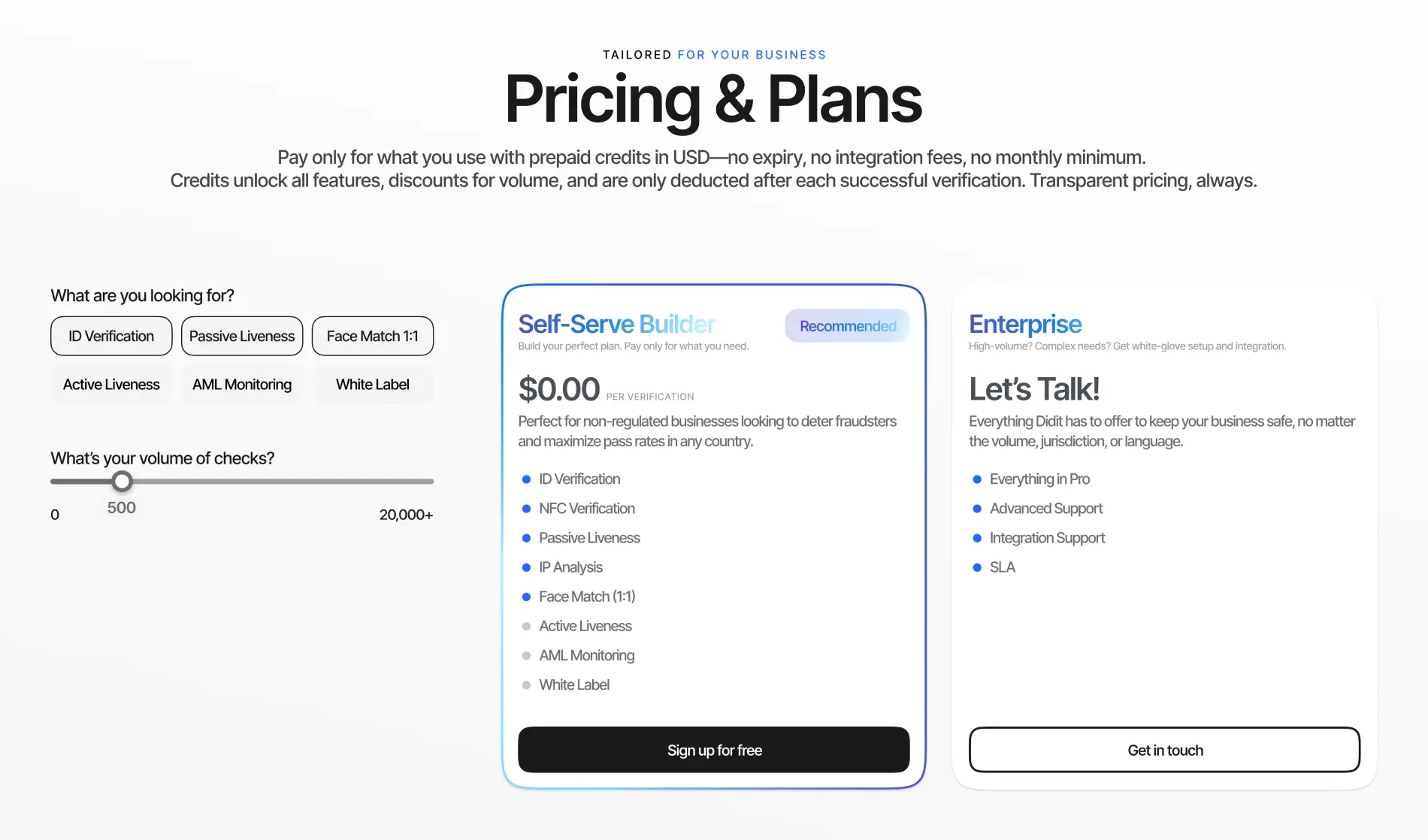 didit pricing page